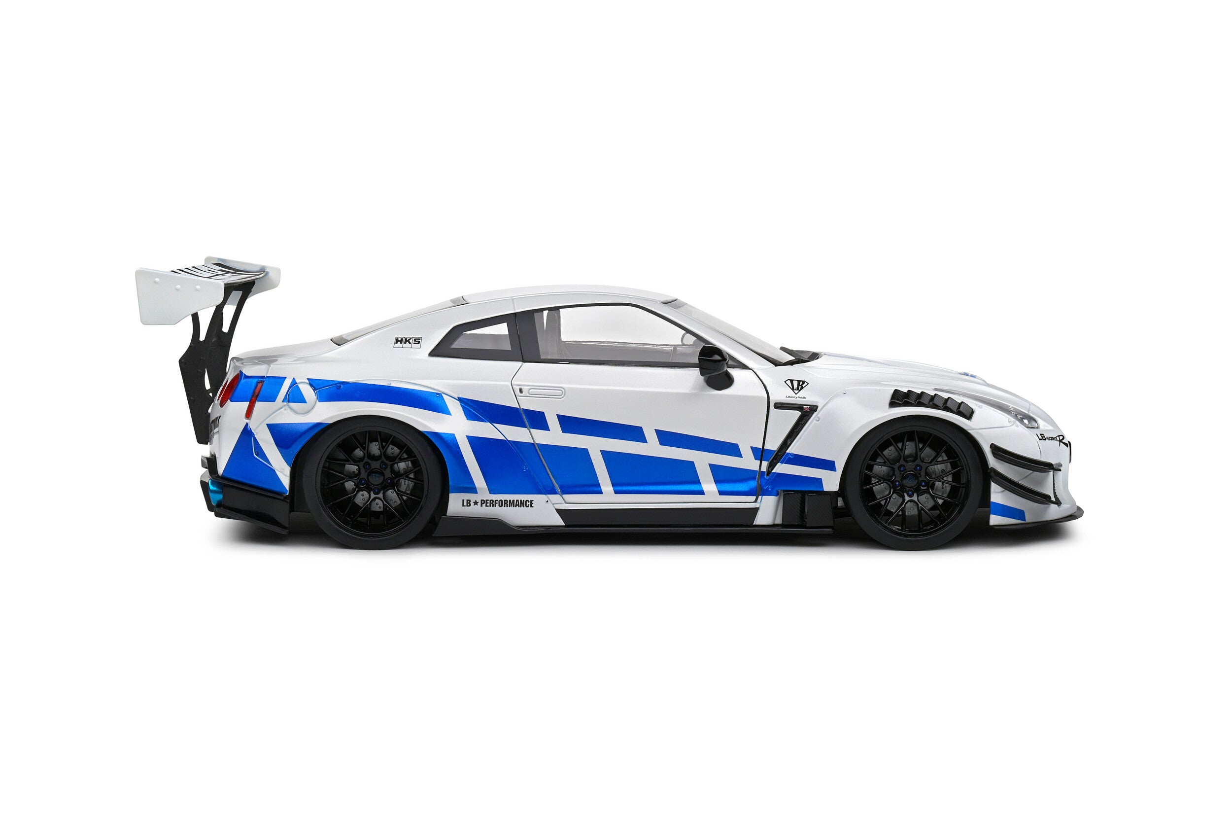Nissan GT-R R35 Liberty Walk 2.0 - White Blue Stripes - 2024 - 1:18