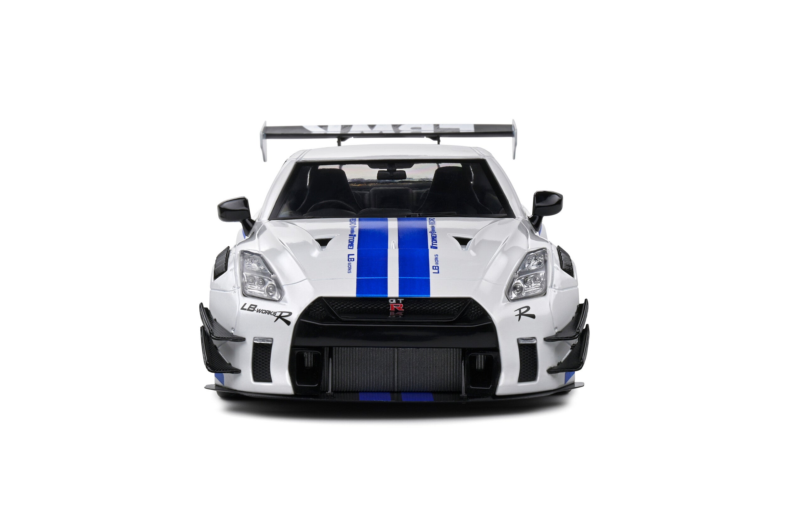Nissan GT-R R35 Liberty Walk 2.0 - White Blue Stripes - 2024 - 1:18