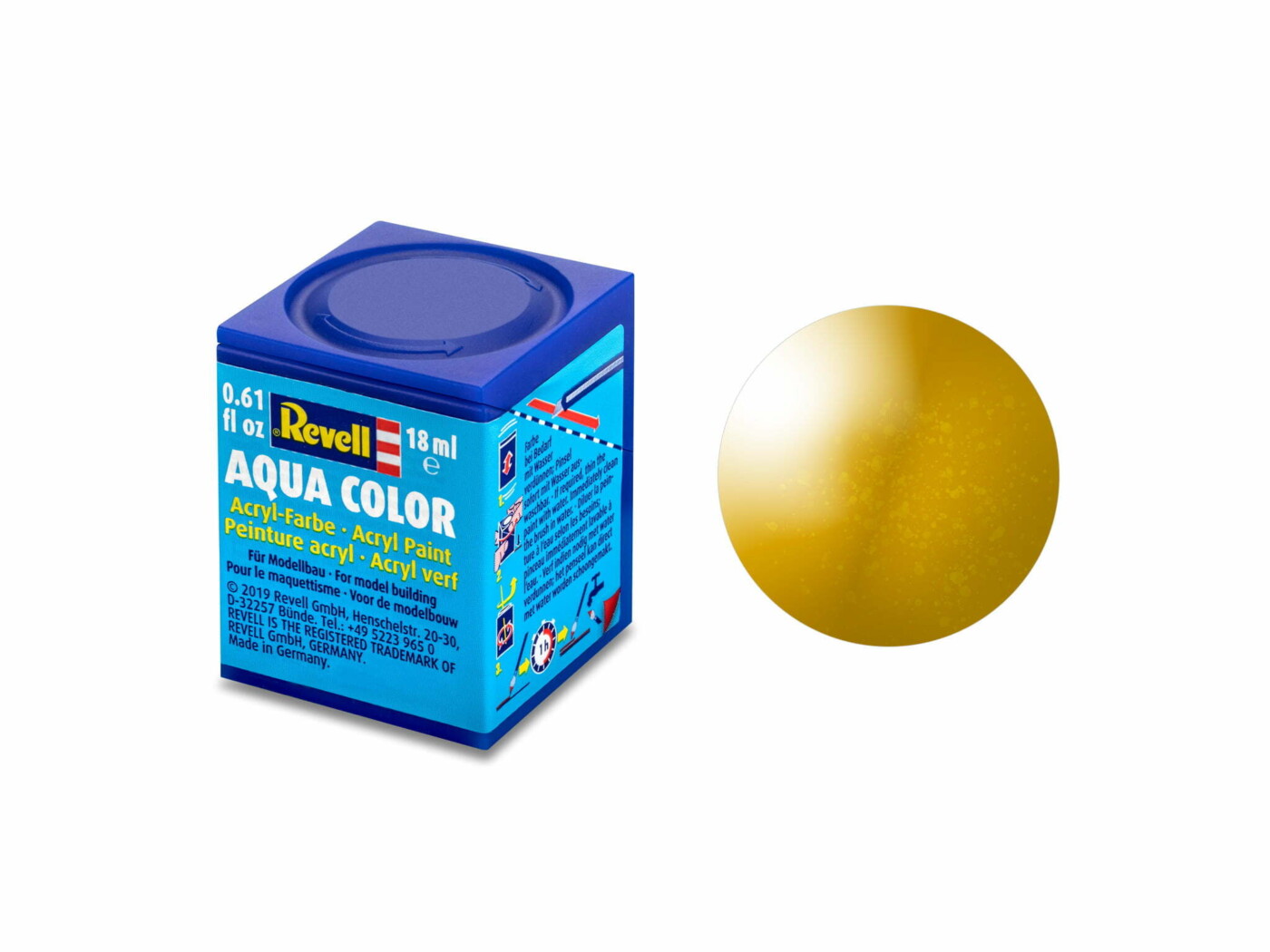 Aqua Color, Brass, Metallic
