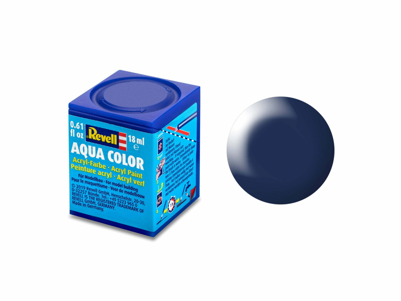 Aqua Color, Dark Blue, Silk