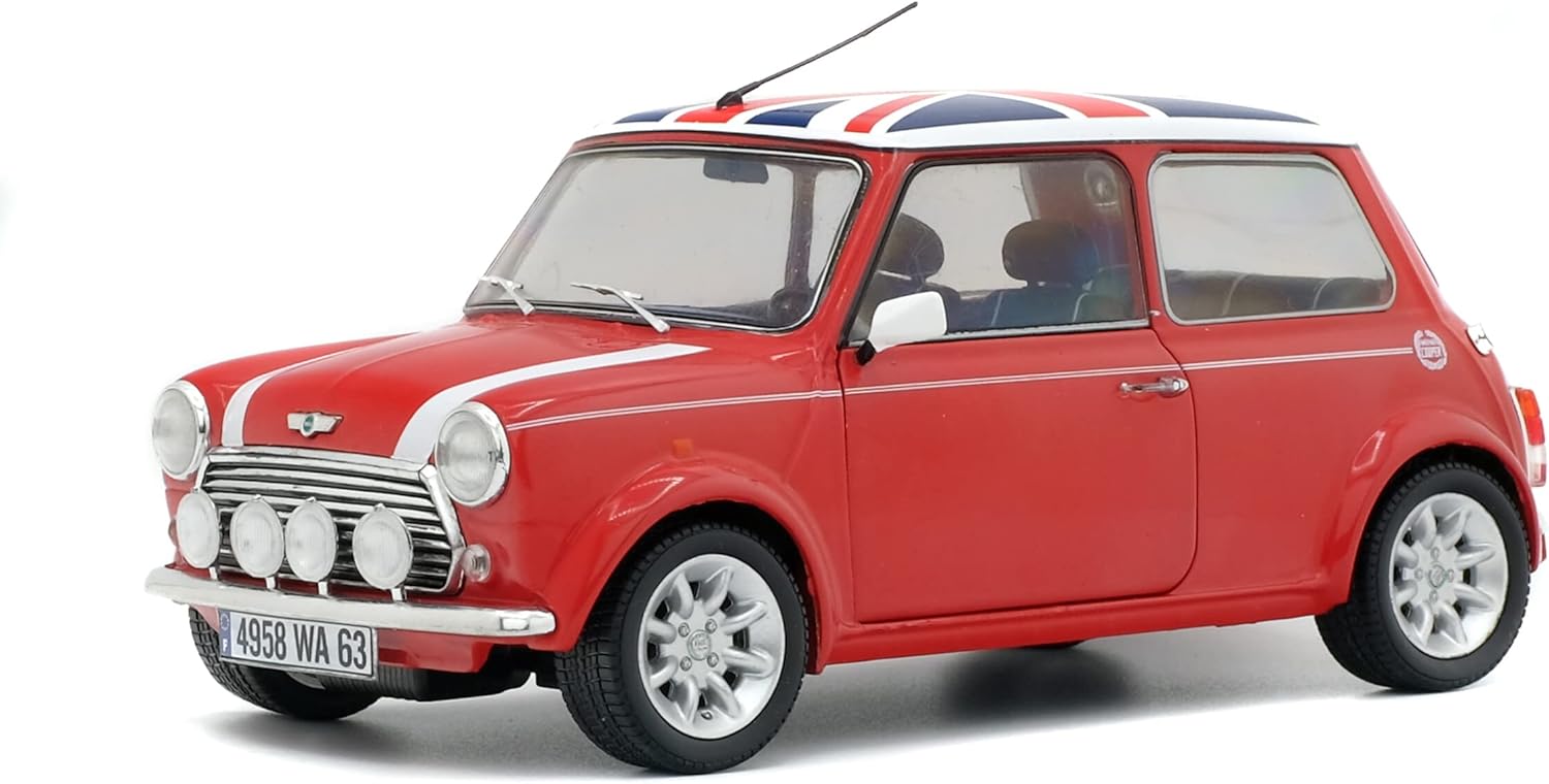 Mini Cooper Sport Pack - Red with Union Jack Roof - 1997 - 1:18