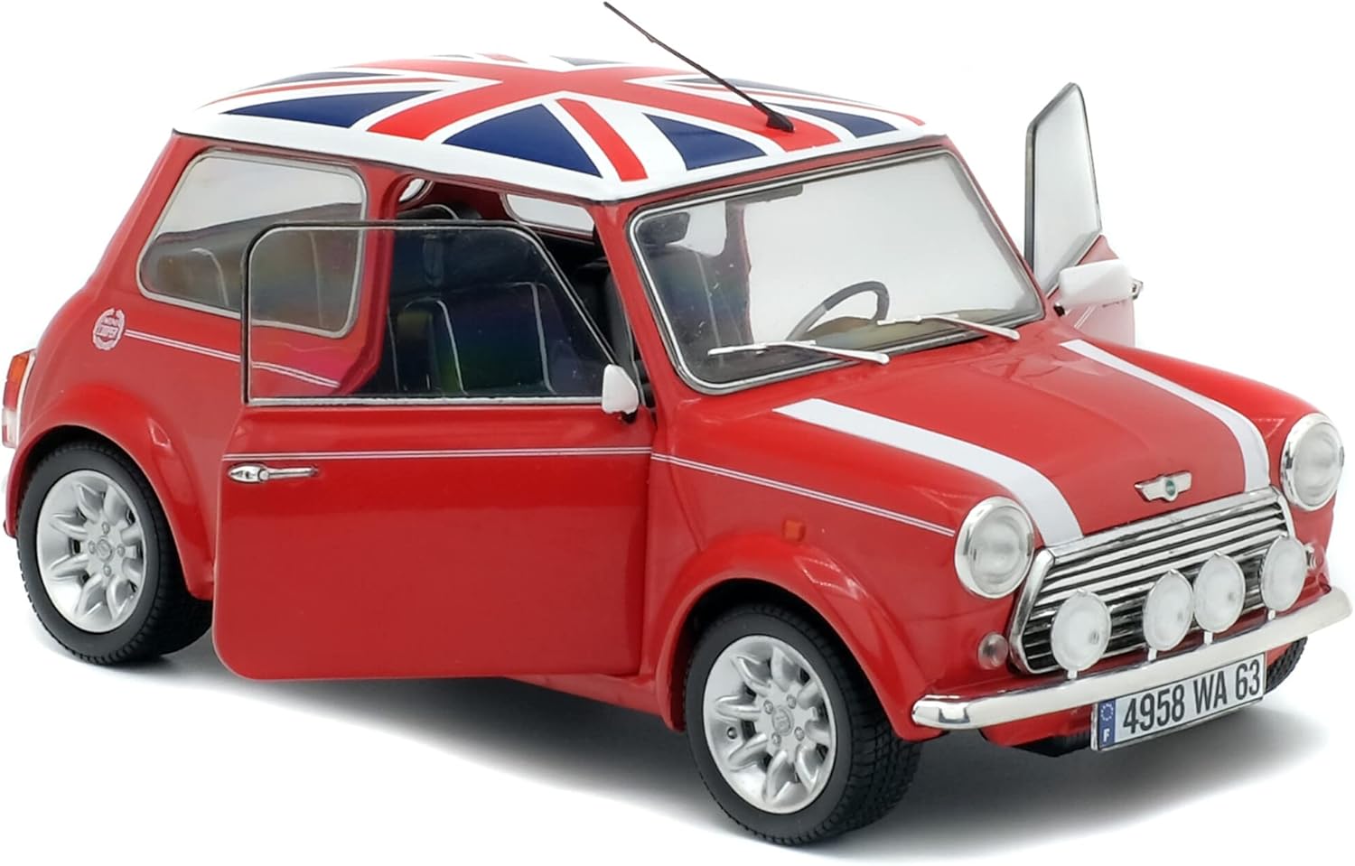 Mini Cooper Sport Pack - Red with Union Jack Roof - 1997 - 1:18