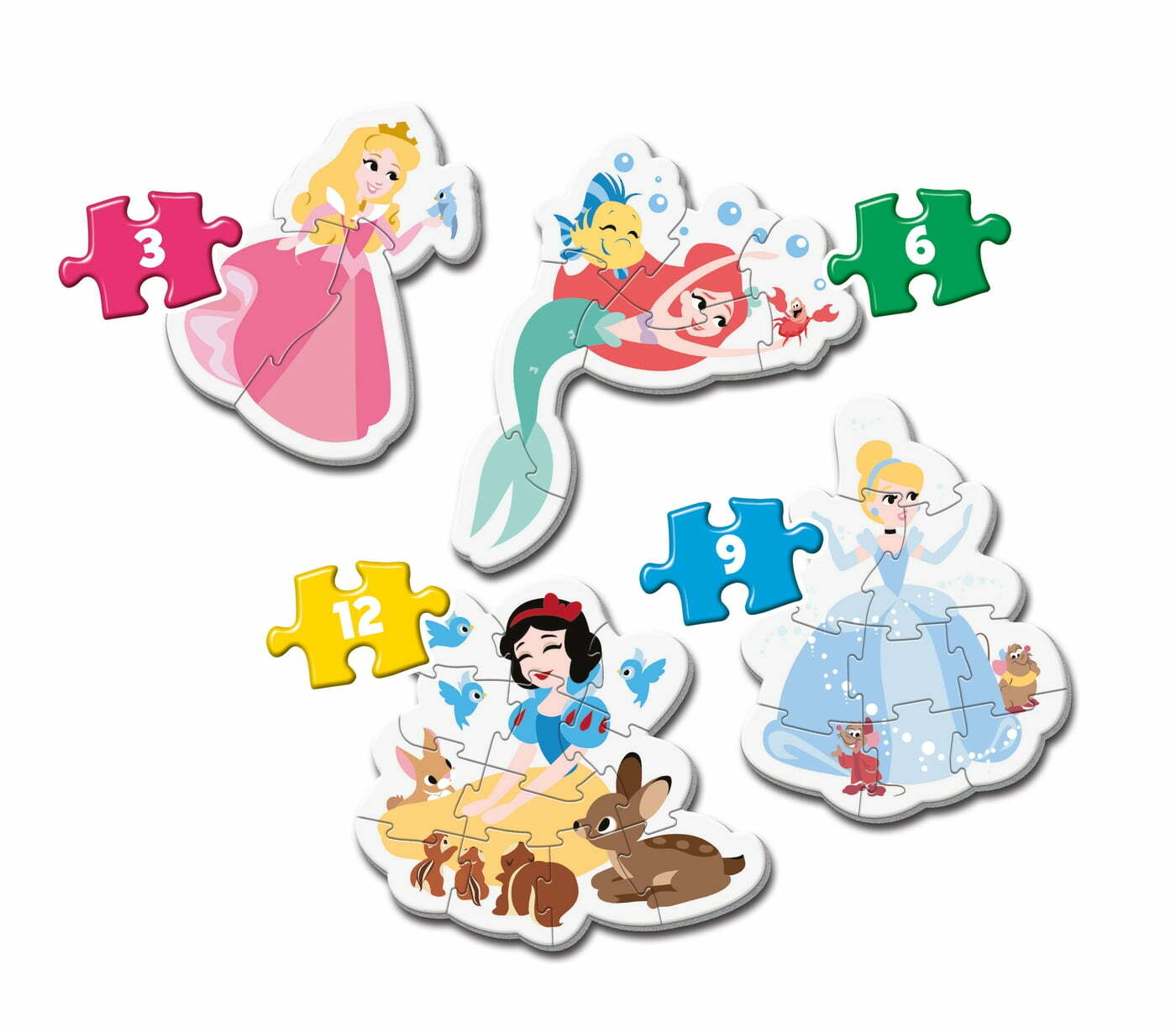 My First Puzzles Disney Princess - 3+6+9+12 pcs
