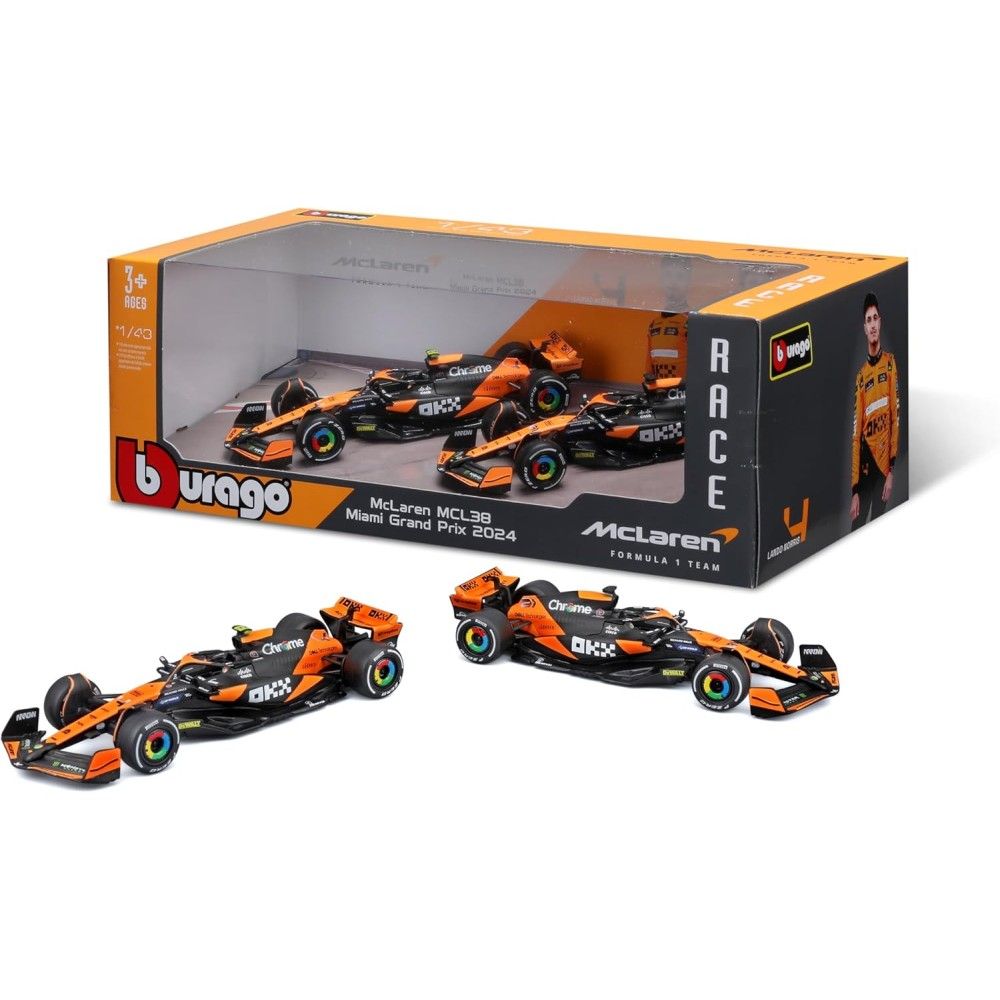 F1 Mclaren Mcl 38 #4 L.Norris + #81 O.Piastri 2024 - 1:43