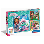 Puzzle Gabby`S Dollhouse - 3x48 Pcs