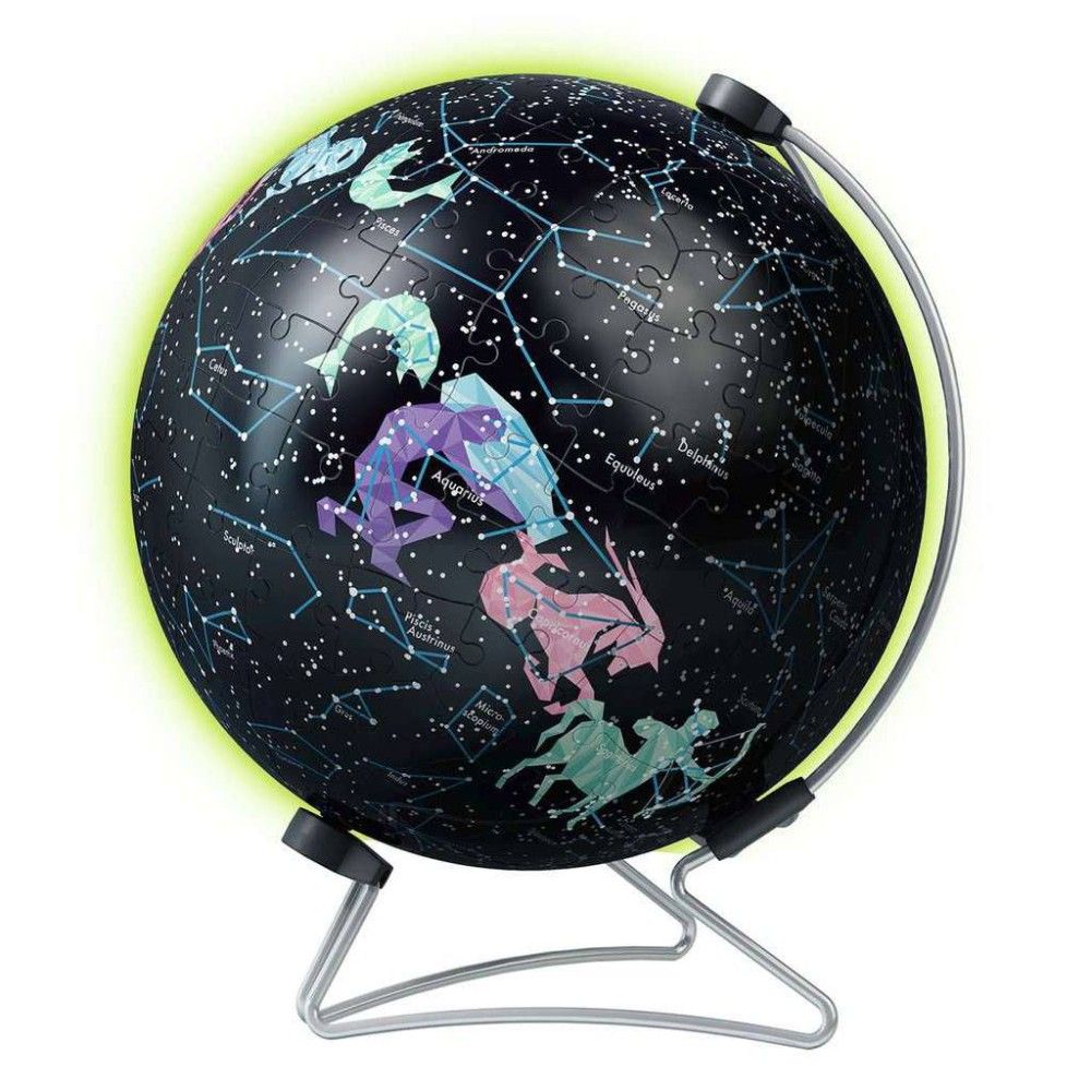 Puzzle 3D - Globo Com Constelações - Brilha No Escuro