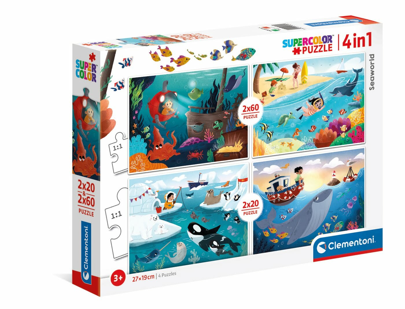 Puzzle Seaworld - 2x20+2x60 pcs