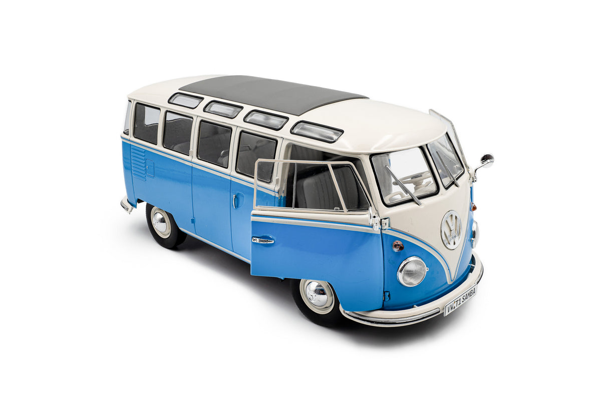 Volkswagen T1 Samba Blue & White - 1962 - 1:18